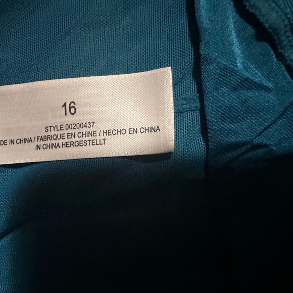 CITY CHIC Strappy Bra with matching pants and g-string 36DD, sz 16 teal gold - Picture 3 of 5